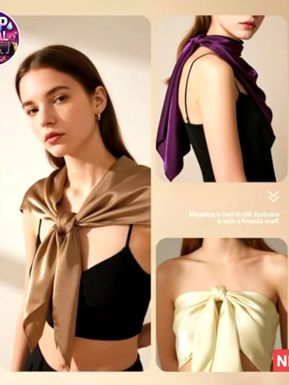 Silk-Like Satin Head Scarf 35